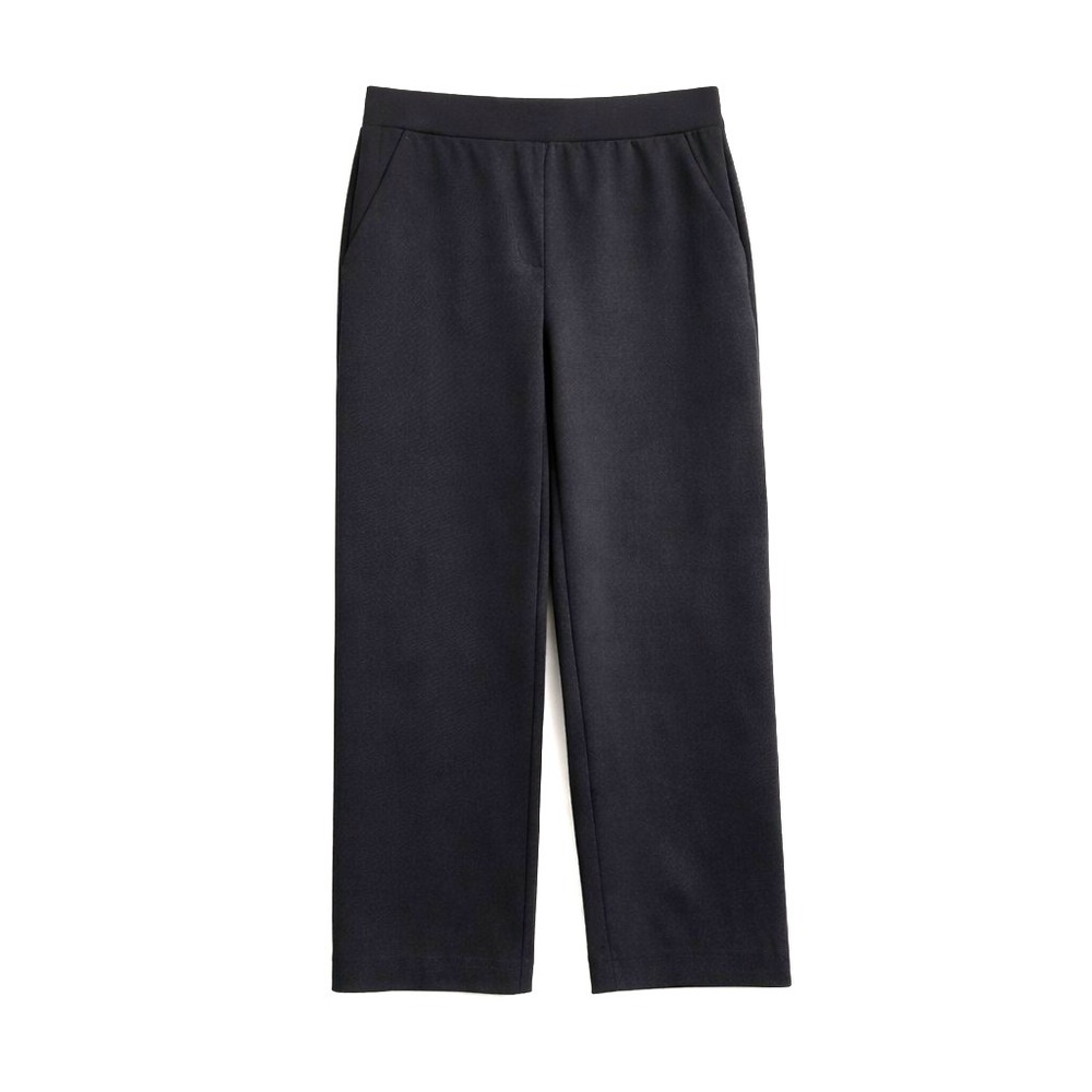 LOFT Petites Size XSP Black Ponte Knit Pull-On Straight Leg Dress Pants NWT